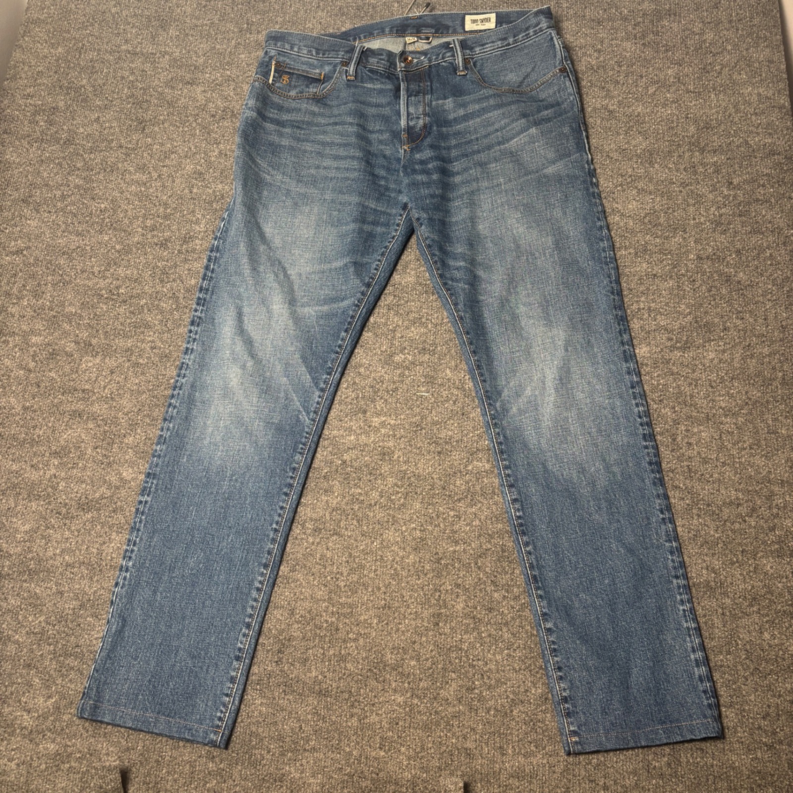 Todd Snyder Selvedge Denim Jeans Mens 34x34 Blue Japanese Cotton Stretch Slim